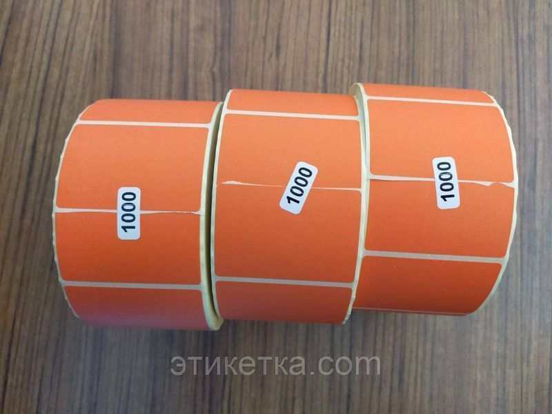 Термоетикетка T. Eco 58x40 помаранчева 173028 фото