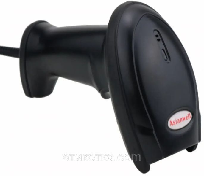 Сканер проводной Asianwell 9108 W-USB image CCD 1D черный 109123 фото