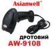 Сканер проводной Asianwell 9108 W-USB image CCD 1D черный 109123 фото 1