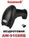 Сканер беспроводной Asianwell 9108RB (MC-200WGB) receiver 2,4G; image CCD 1D, черный 109923 фото 1