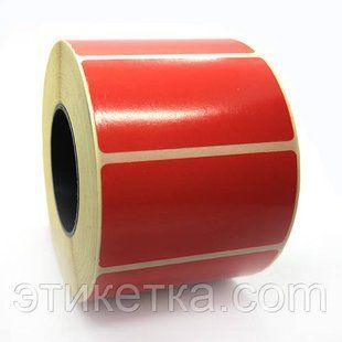 Етикетка TEco 58x30 червона 173022 фото